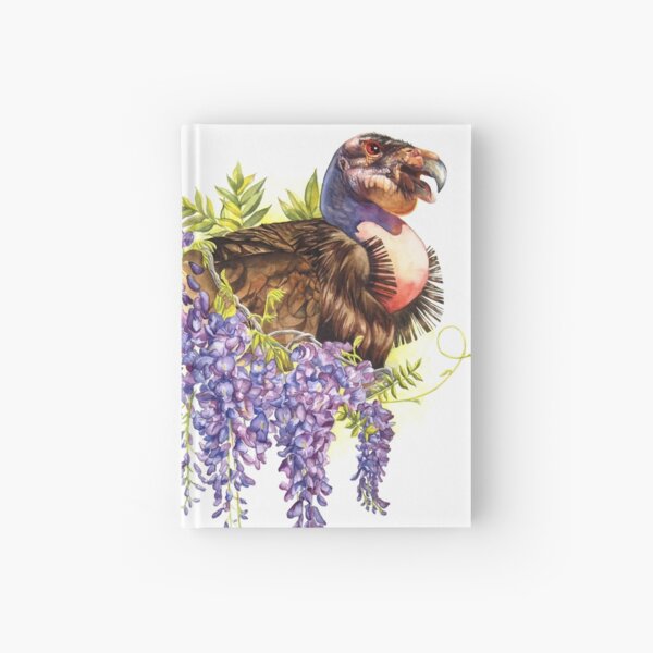 California Condor with Wisteria Hardcover Journal