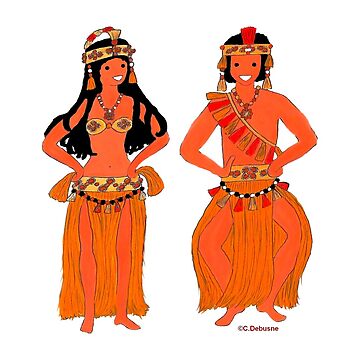 Traditional costumes of Polynesia, Tahiti, France