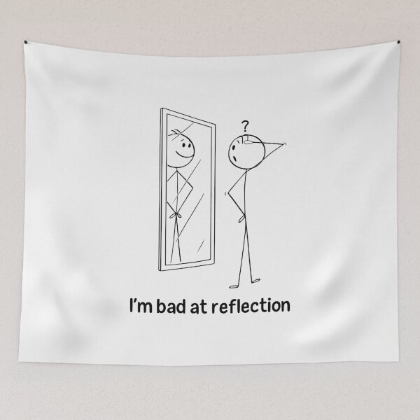 Item preview, Mirror man bad reflection funny designed and sold by Mykadodo.
