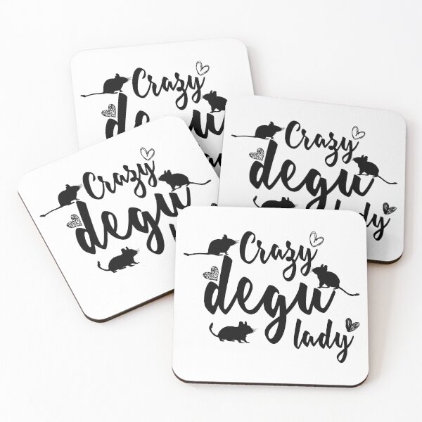 Item preview, Crazy degu lady (black) designed and sold by RatArt Designs.