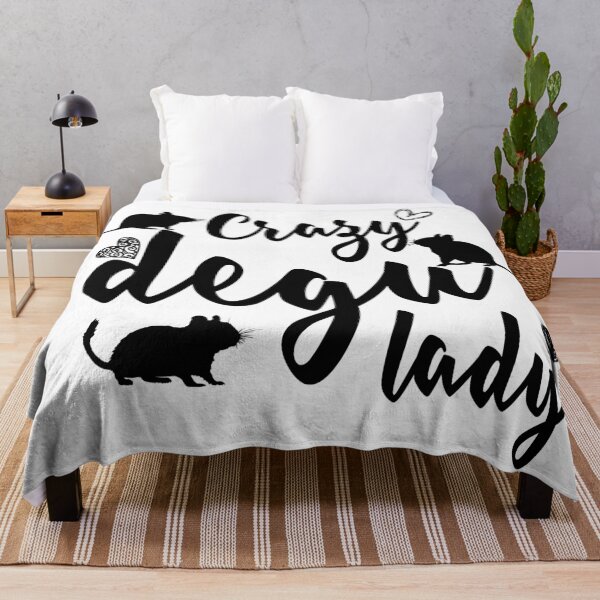 Item preview, Crazy degu lady (black) designed and sold by RatArt Designs.