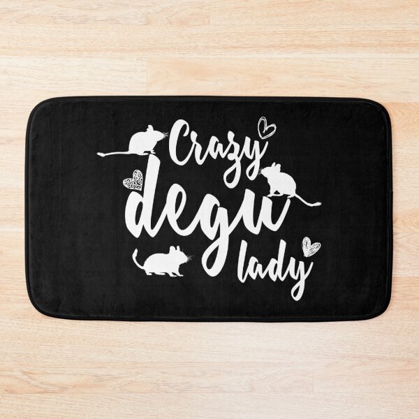 Item preview, Crazy degu lady (white) designed and sold by RatArt Designs.