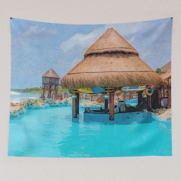 Item preview,  Swim up bar at Costa Maya | Painting designed and sold by Christopher Taylor.