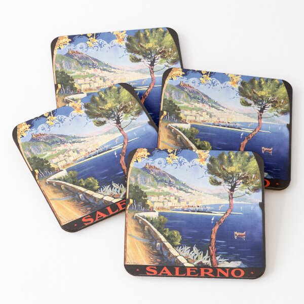 Item preview, SALERNO Italian Seaside Port City Vintage Italy Travel designed and sold by retroposters.