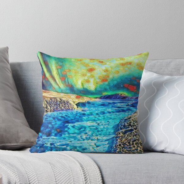 Item preview, A Polar Experience | Northern Lights and River - Abstract Oil Painting designed and sold by Christopher Taylor.