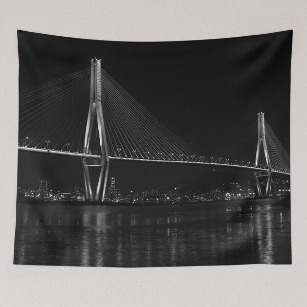 Item preview, Busan Harbour Bridge | Busan | South Korea Black and White designed and sold by Christopher Taylor.