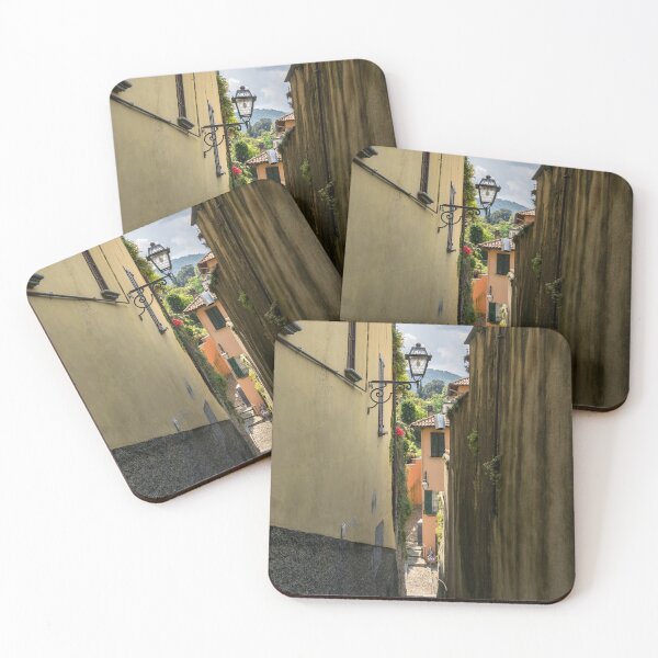 Item preview, Cobblestoned Stairway Hugged by Homes - Gallivanting Around Famous Bellagio on Lake Como in Lombardy Italy designed and sold by Georgia Mizuleva.