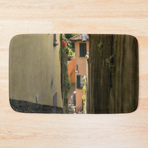 Item preview, Cobblestoned Stairway Hugged by Homes - Gallivanting Around Famous Bellagio on Lake Como in Lombardy Italy designed and sold by Georgia Mizuleva.