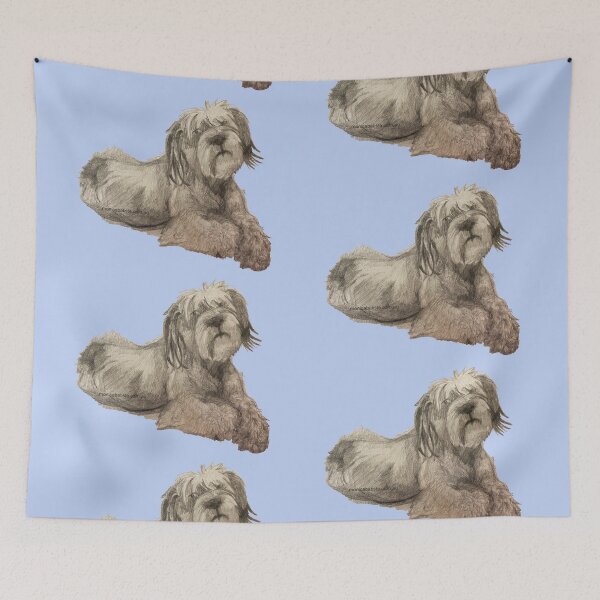 Item preview, Scruffy Dog looking at you, illustration original work designed and sold by MonicaArtist.