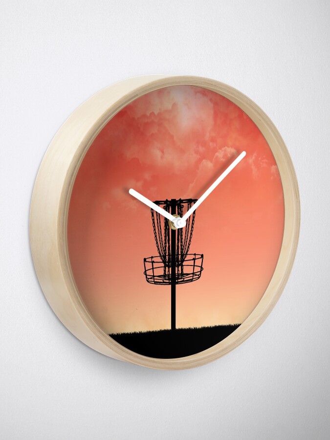 Alternate view of Disc Golf Basket Silhouette Clock