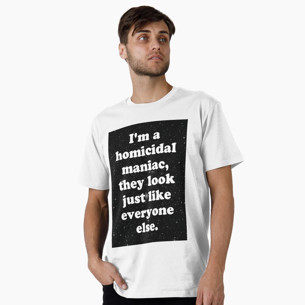 "homicidal maniac" Sticker for Sale by MelleNora | Redbubble