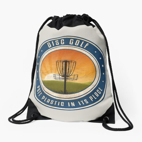 Putt Plastic In Its Place #4 Drawstring Bag