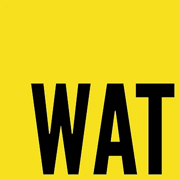 Artwork thumbnail, WAT JS - Yellow Design to Tease JavaScript Programmers by geeksta