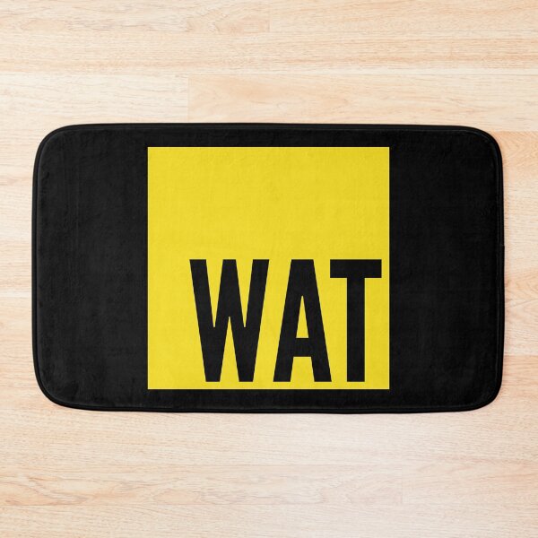 Item preview, WAT JS - Yellow Design to Tease JavaScript Programmers designed and sold by geeksta.
