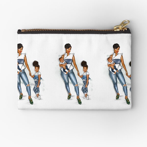 Denim Crushed Zipper Pouch