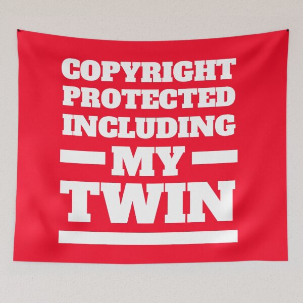 Item preview, Copyright Protected Twins - Fun Twin t shirt - baby Twins - Twin Boys - Twin Girls - Twin Birthday designed and sold by happygiftideas.