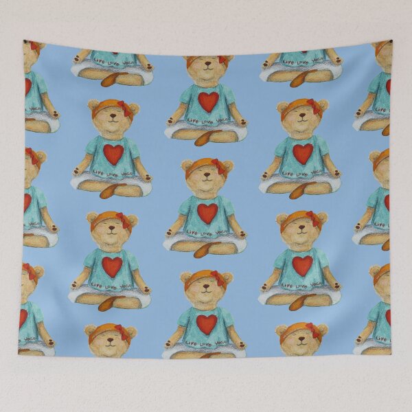 Item preview, Live Love Yoga  with Yoga Bear in Meditation  designed and sold by MonicaArtist.