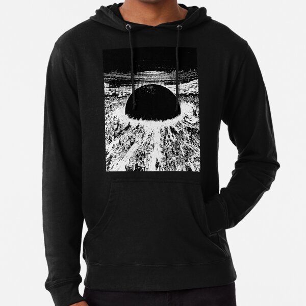 Akira cyberpunk city explosion Halftone Lightweight Hoodie