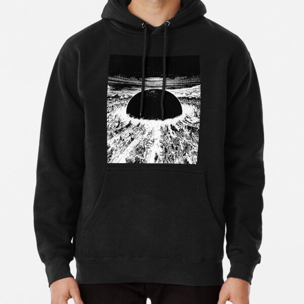 Akira cyberpunk city explosion Halftone Pullover Hoodie