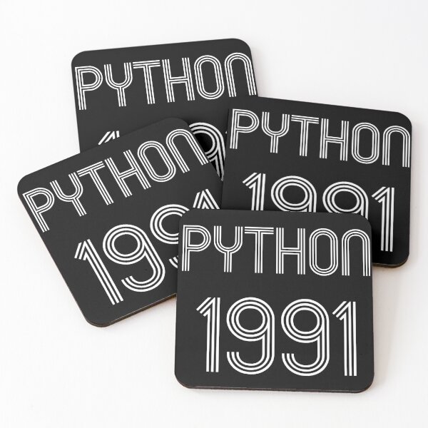 Item preview, Python 1991 Year of 1st Release - White Text Programmer Design designed and sold by geeksta.