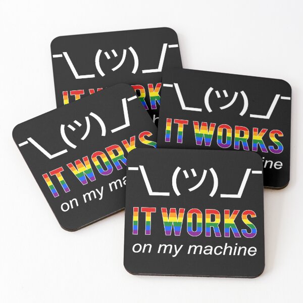 Item preview, It works on my machine - Rainbow LGBT Pride Developer Design W designed and sold by geeksta.