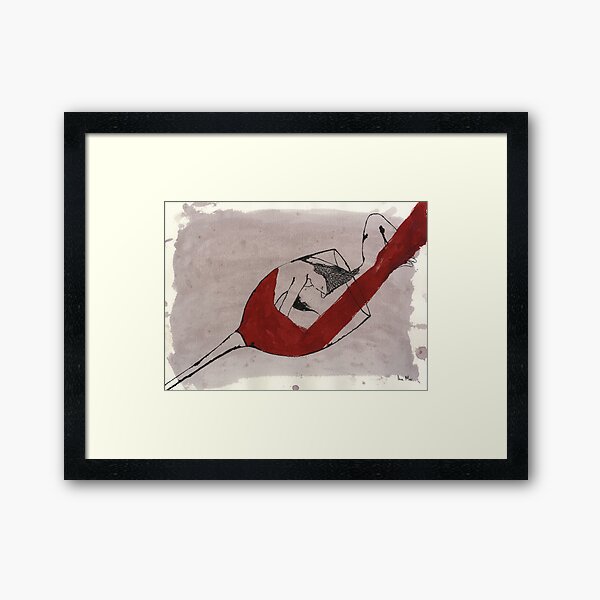 I love red wine cause you love red wine Framed Art Print