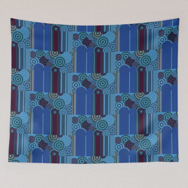 Item preview, Patterns-oddball-darker blues. designed and sold by timothybeighton.