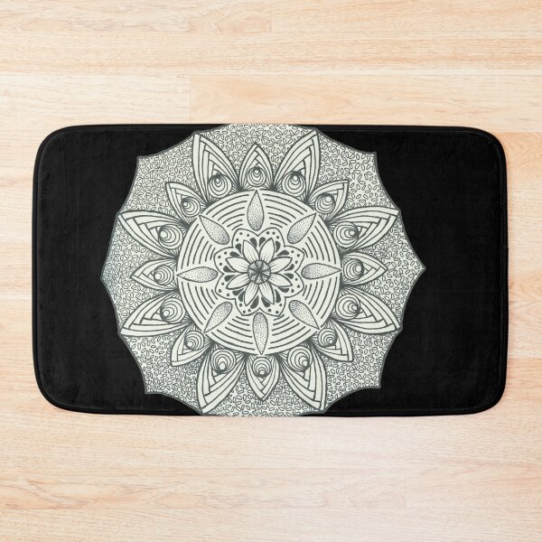Item preview, Mandala black and white designed and sold by lenaliluna.