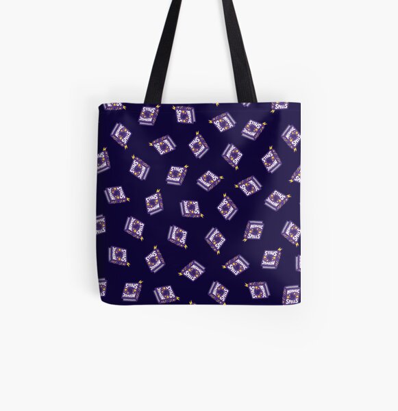 Meowgic Spells Book in Dark Purple All Over Print Tote Bag