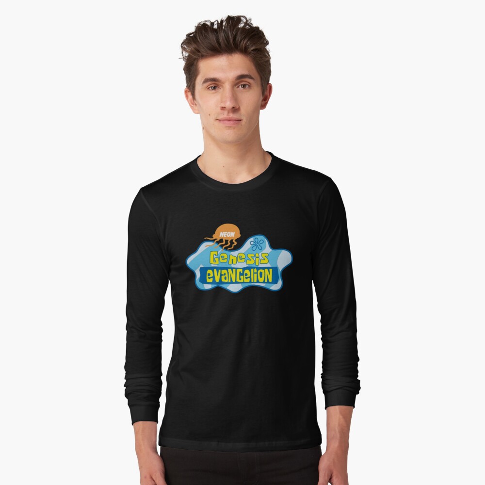 spongebob neon genesis evangelion shirt