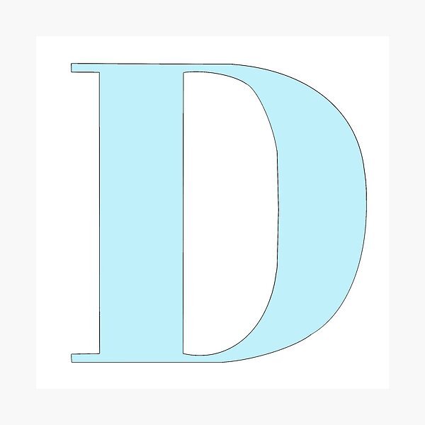 Item preview, The letter D (Pastel Blue) designed and sold by drawingbystephx.