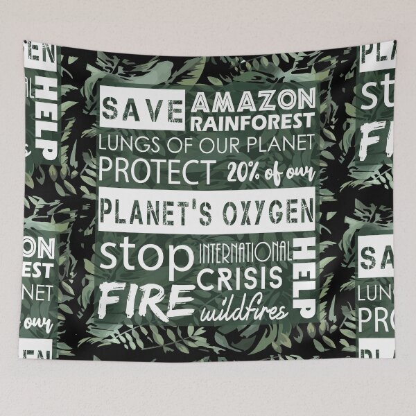 Item preview, Save the Amazon rainforest - Lungs of our planet - 20% of the oxygen of our planet - Stop the fire - Forest fires - International crisis - Help designed and sold by GDCdesigns.