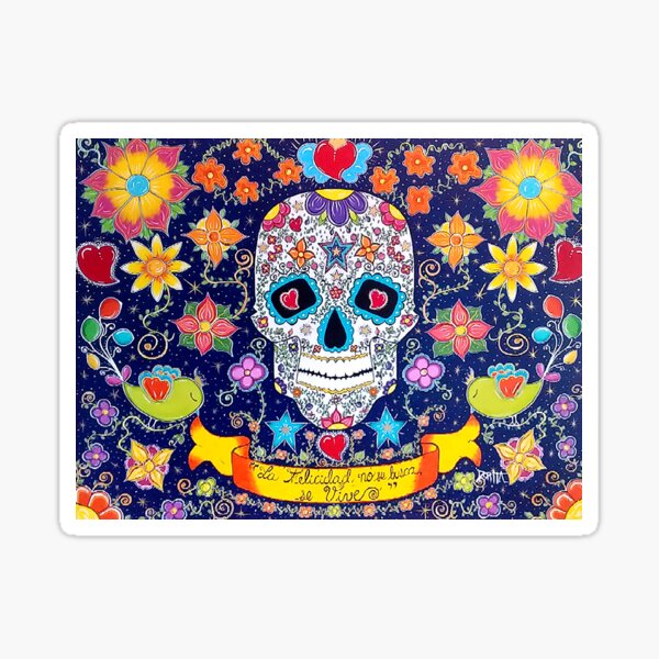 Catrina Blue Sticker