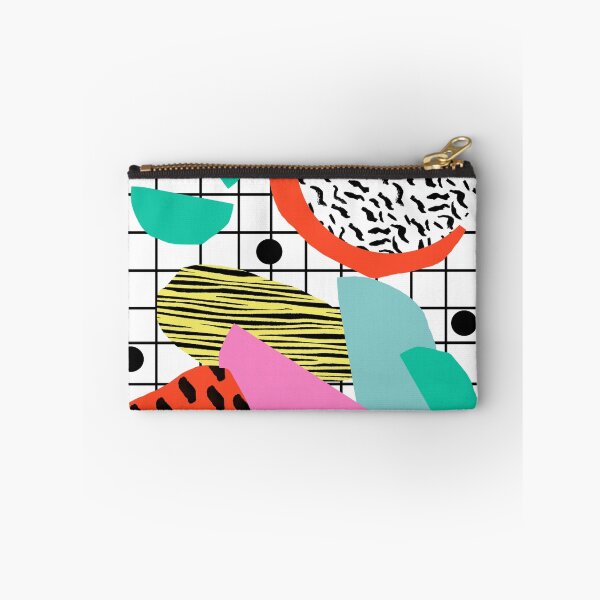 Item preview, Posse - 1980's style throwback retro neon grid pattern shapes 80's memphis design neon pop art designed and sold by wackadesigns.