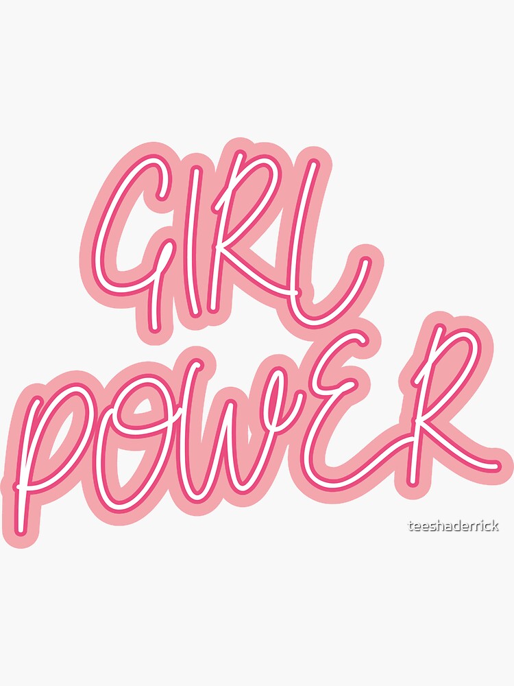 "GIRL POWER (Typography in Pink)" Sticker for Sale by teeshaderrick