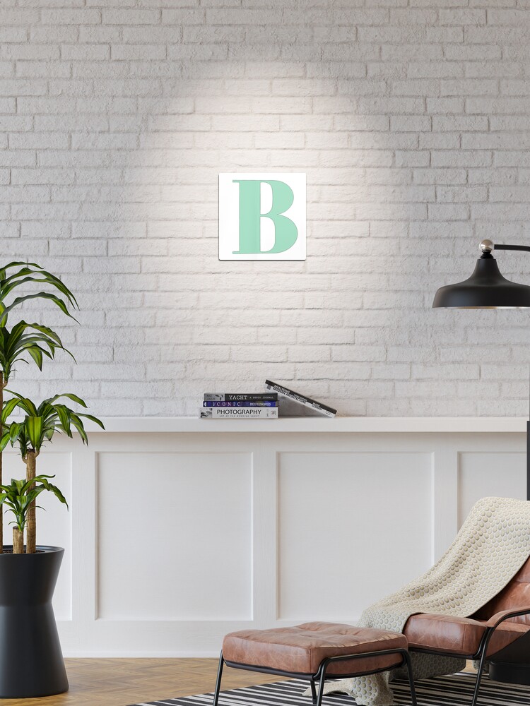 The letter B (Mint Green) Sticker for Sale by drawingbystephx