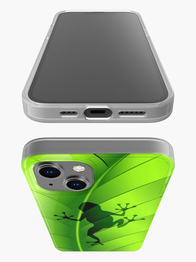 Alternate view of Frog Shape on Green Leaf iPhone Case
