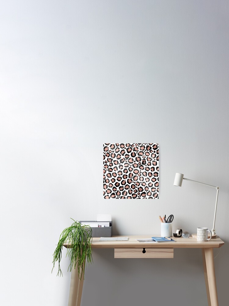 Modern Minimal Black Leopard Print