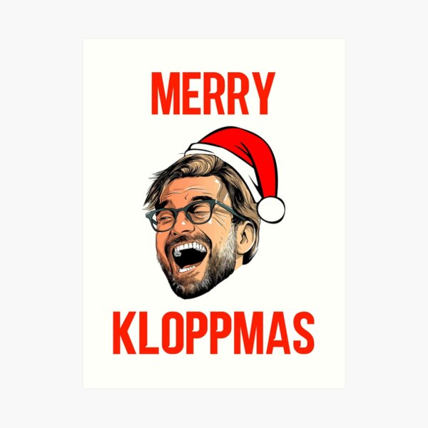 Merry Kloppmas, Liverpool FC Christmas Art Print