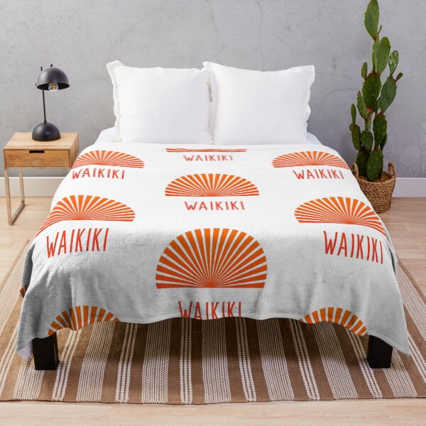 Item preview, Waikiki Honolulu, Hawaii Sunset Orange designed and sold by madtoyman.