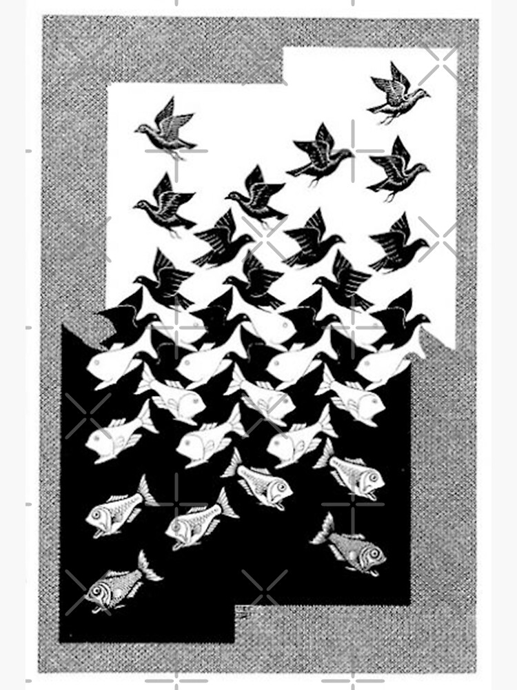 Disover Sky and Water II - Maurits Cornelis Escher Premium Matte Vertical Poster