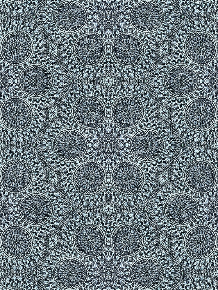Thumbnail 3 of 3, Scarf, Silver Roses Pattern designed and sold by bubbliciousart.