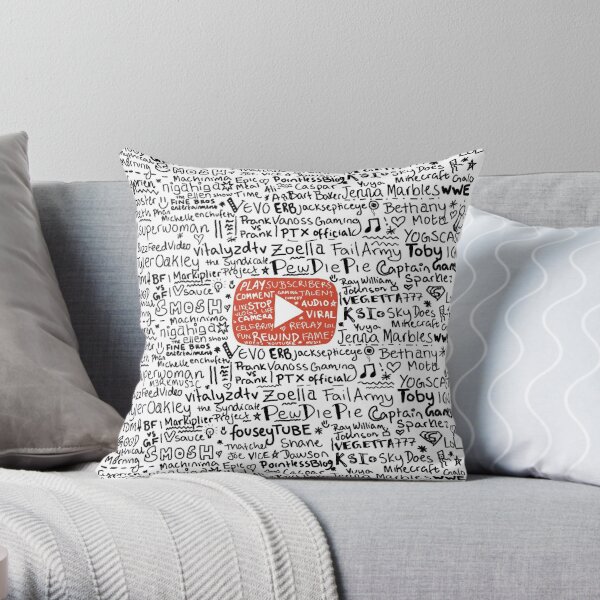 Youtube Pillows Cushions Redbubble - youtube denis daily horror games roblox maze