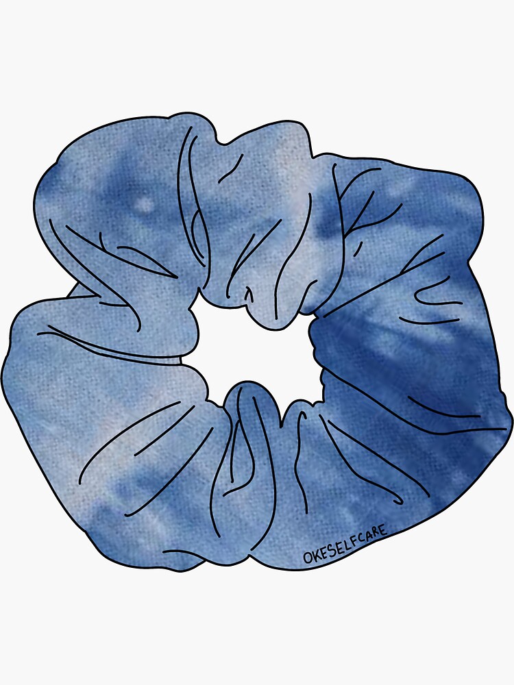 "Blue Scrunchie" Sticker by Kiastickers | Redbubble