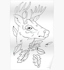 traditional dear Poster