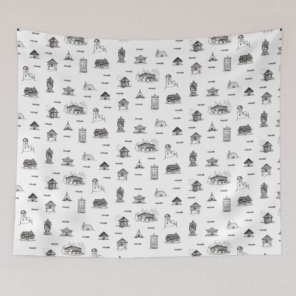 Item preview, (Graphite Drawing) Houses in the World designed and sold by lettieblue.