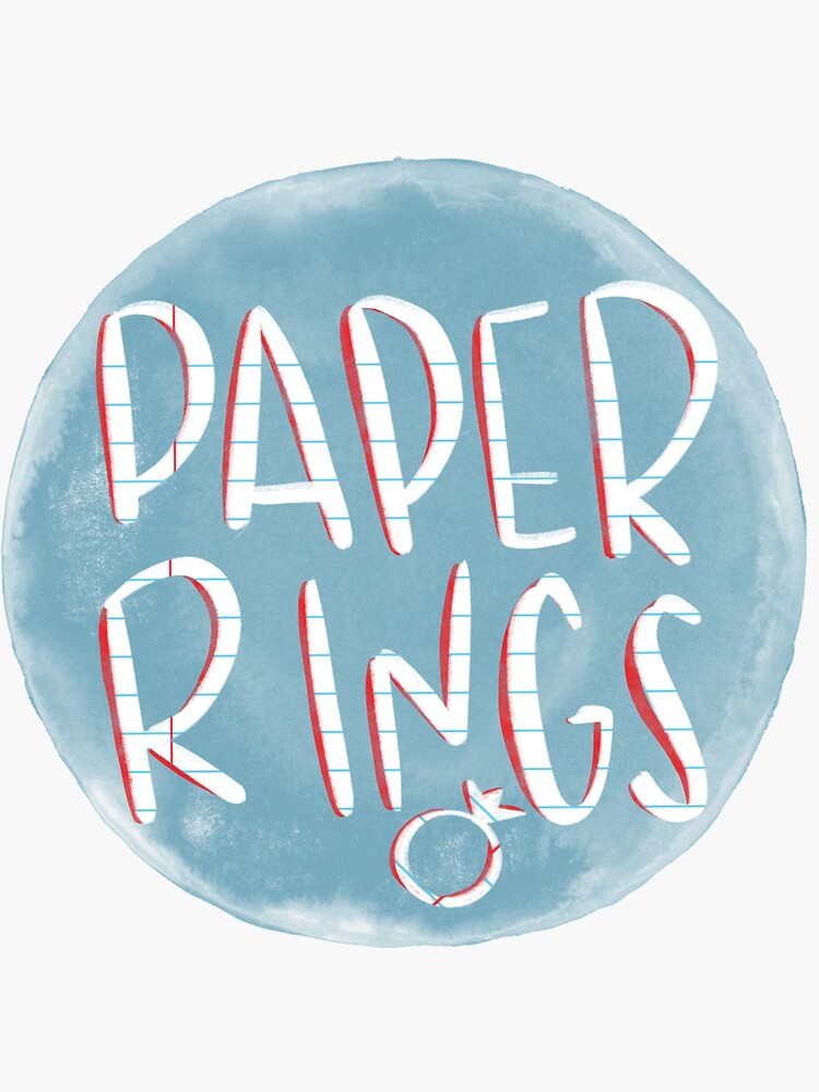"Paper Rings" Sticker for Sale by pineapplkween Redbubble