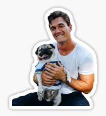 Tyler C. with Dog - Cutout Sticker