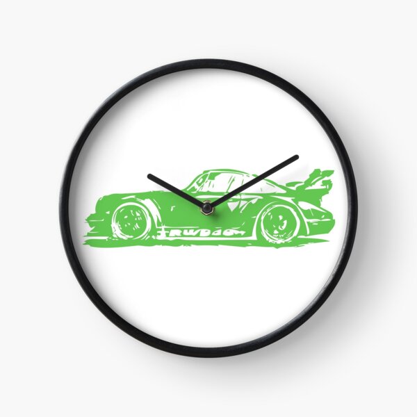 Green Porsche 911 Clock