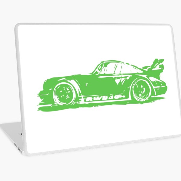 Green Porsche 911 Laptop Skin